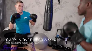 Petite teen Capri Imonde from Italy gets her holes smashed hard