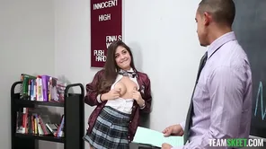 A man with a disability gets intimate with girls with braces in this hot compilation