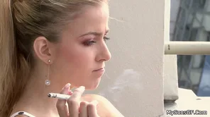 A beautiful actress with natural tits gets fucked by a man with a big cock