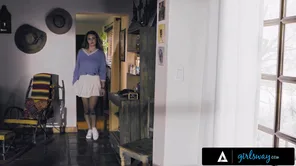 Three hot brunettes Gabbie Lulu and Eliza in a steamy scene