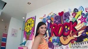 Pretty brunette woman enjoys rough sex with a man with big cock