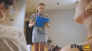 College girls Olivia Trunk and Katty West explore their desires with a sex toy.