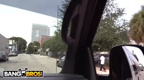 Riding the Bang Bus, blonde enjoys big cock