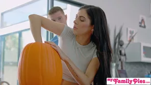 Oliver Flynn and Lily Larimar are homemade adult stars that appear in the Halloween-themed porn video.