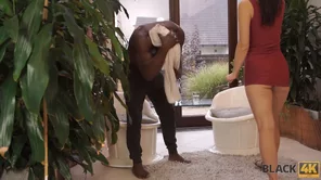 An eighteen-year-old brunette gives a good blowjob and then gets fucked in the vagina.