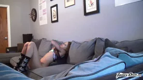 Kacy is a hot brunette adult film star who performs great blow job and reaches strong orgasm in this homemade porn video.