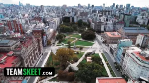 American blondes Sam and Alex in a hot Buenos Aires scene.