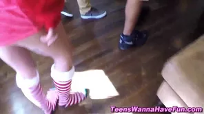 This is a homemade video of a teen having hardcore sex with a facial cumshot.