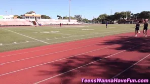 Hot and athletic blondes in a small boobins and after a hot fingcing decide on oral sex