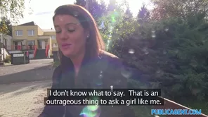 A well endowed man gives a southpaw facial to a university student in public