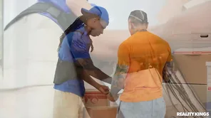 The girl calmed her boyfriend down with the help of Mick Blue's impressive size